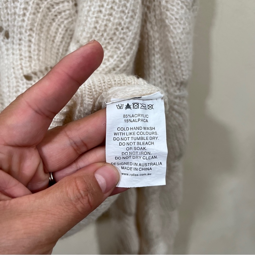 Rolla's Laura Sweater Vanilla size 8/ small EUC - Picture 7 of 10